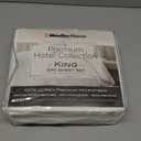 Mueller Ultratemp King Size Sheets Set, Super Soft 1800, 6 Piece, Deep Pocket up to 16" Cooling Sheets King Size, Transfers Heat, Breathes Better, Hypoallergenic, Wrinkle, White