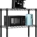 MZG 220 lbs 2 Tier Storage Rack Metal Wire Shelving Unit, Storage Standing Household Shelf Organizer for Laundry Bathroom Kitchen Pantry Closet Basement Utility Room, Black 11.8" D x 27.6" W x 23.4" H