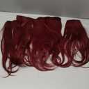 Clip in Hair Extensions Burgundy 14'' Long Invisible Synthetic Fake Hair Extensions 4PCS Soft Natural Clips on Hair Extension Ins Clip in Hairpieces for Women Party Daily Use 5Oz (BUG)