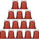 Grneric 14 Pcs Basketball Drawstring Bags Party Favor Goodie Bags Cinch Bag Sackpack for Sports Teams Birthday Supplies(Basketball)