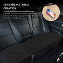 Linen Back Car Seat Cover, Rear Seat Pad, Anti-Slip Long Bottom Rear Seat Cover Protector with Storage Pockets, Breathable Comfortable Rear Cushion Cover Universal for Car (Black silver, Back)