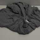 ANWUCHEN Knitted Jacquard Square Ottoman Cover - Thick Storage & Soft Slipcover - Elastic Bottom - Dark Gray (Medium)