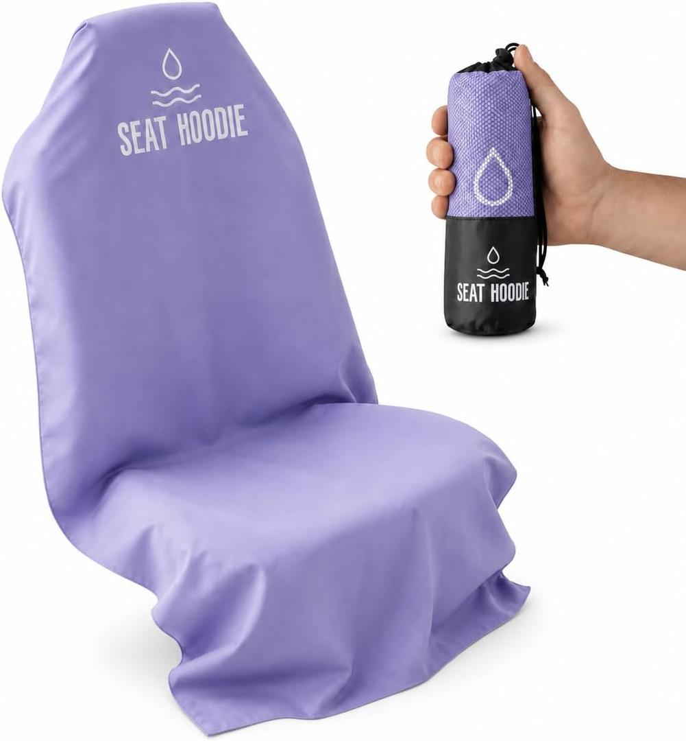 Car Seat Towel | Premium Microfiber Towel Seat Covers for Cars | Universal Fit & Machine Washable | Portable Car Seat Towel Cover After Gym, Yoga, Beach Taro Purple