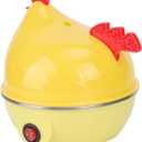 Egg Cooker, Hard Boiled Egg Cooker, Egg Boiler, Electric Egg Cooker Multifunction Chicken Shape Rapid Egg Boiler 7 Egg Capacity Automatic Shut Off Mini Breakfast Machine