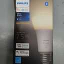 Philips Hue Smart 75W A19 LED Bulb - Soft Warm White Light - 1 Pack - 1100LM - E26 - Indoor - Control with Hue App - Works with Alexa, Google Assistant and Apple Homekit