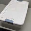 Latching Storage Box, See-Through Base, 32-Qt