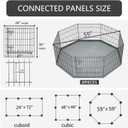 PETIME Foldable Metal Dog Exercise Pen/Pet Puppy Playpen Kennels Yard Fence Indoor/Outdoor 8 Panel 24" W x 30" H with Bottom Pad (with Bottom pad, 8 Panels 30" H)