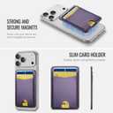 for Magsafe Wallet Magnetic Card Holder RFID Blocking, Strong Magnet Slim Wallet Stick on Phones and Cases for iPhone 17/16/15/14/13/12/ Pro/Max/Plus, Purple
