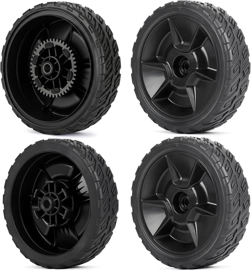 GICOOL 4 Pack Lawn Mower Wheels for Honda HRN216 HRN216VKA HRN216VKAA | 42710-VR8-N00ZA, 44710-VR8-N00ZA, Front and Rear Wheels