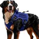 Heavy-Duty Tactical Dog Harness for Large Dogs, No Pull Adjustable Reflective Pet Vest with Molle System, K9 Military-Grade Control for Service Training, Outdoor & 10+ Breeds, Dazzling Blue, XX-Large (XXL: Neck: 25-37'', Chest: 36-42'')
