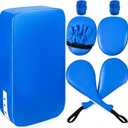 Poen 7 in 1 Taekwondo Kick Pad Boxing Training Equipment Punching Mitts Martial Arts Wrist Band Adjustable Soft Pads Set for Karate Muay Thai MMA Training (Blue)