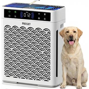 Air Purifiers for Home Large Room up to 3000sq.ft, PRASKY HEPA Air Purifier & with Activated Carbon for Office, Bedroom, Dorm Room, Kitchen