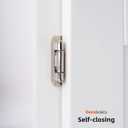 Decobasics 10 Pack 1/2" Overlay Brushed Nickel Cabinet Hinges for Cabinet Doors (5 Pairs)  Self-Closing Semi-Wrap Face Frame Hinges for Cupboard & Kitchen Doors w/Screws & Quiet Bumpers