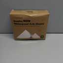 2-Pack Waterproof Crib Sheets for Boys, Girls - 52x28 Fitted Organic Cotton Baby Crib Sheets, Toddler Mattress Protector Cover, Washable, Soft & Durable Baby Bedding Essentials (Mist Rose)