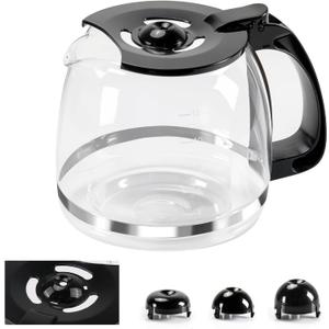 12-Cup Glass Coffee Carafe Replacement Pot Compatible with Hamilton Beach FlexBrew 12 Cup Coffee Maker 49902, 49904, 49915, 49905, 49317, 49467, 49611