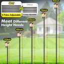 Smart Bird Feeder Pole Stand - 92 Inch Birdhouse Pole Heavy Duty Mounting Kits 7-Prong Base for Outdoor Metal Adjustable Bird Feeding Station for WildBird Watching Garden