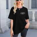 Christian Shirt Women What A Friend We Have in Jesus T-Shirt Bible Verse Inspirational Short Sleeve Tees Tops (Black, XL)