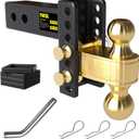 TIROL 2.5" Adjustable Trailer Hitch - 2 1/2 Receiver Hitch, 4" Drop/Rise, 2'' & 2-5/16'' Ball Hitches Max 25000 Lbs Heavy Duty Towing Ball Mount, RVs, Campers, Boat Trailers