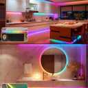 80ft/24m COB LED Strip Lights Outdoor, Smart RGB IC IP67 Waterproof Dimmable Color Changing Tape Light with App Remote Control & Music Sync, for Eave, Patio, Pool & Party Darden Decorations(2 Rolls)