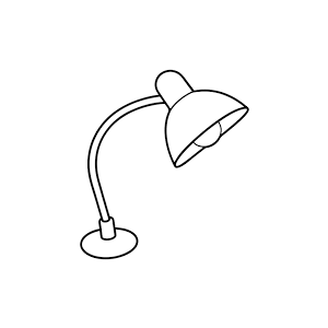 EDL TASK LAMP-WHITE