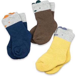 3 Pairs Ultra Thick Warm Toddler Socks Baby Boy and Girl winter Socks Infant Socks Kid Sock Warm Cotton Crew Socks (Brown Bear)