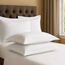 2 Pack Pillow Shams Queen Size 20x30 600 Thread Count 100% Organic Cotton White Pillow Covers with 2 Inch Flange, Soft & Smooth Premium Hotel-Quality Pillowcases Set of 2