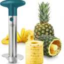 Pineapple Corer, [Upgraded, Reinforced, Thicker Blade] Newness Premium Pineapple Corer Remover, Stainless Steel Pineapple Core Remover Kitchen Tool with Sharp Blade for Diced Fruit Rings, Green