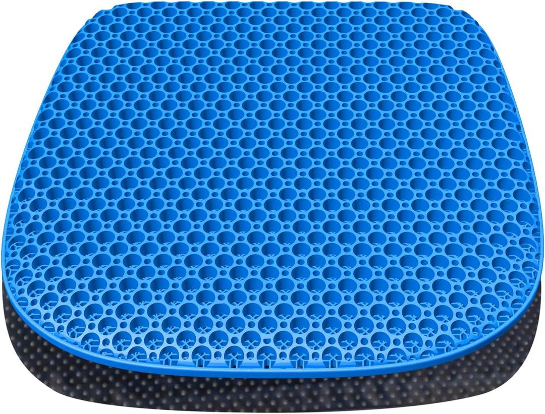 Large Gel Seat Cushion for Long Sitting with Non-Slip Cover,Soft & Breathable,Seat Cushion for Chair,Car,Office,Desk Chair,Wheelchair (Medium Size)