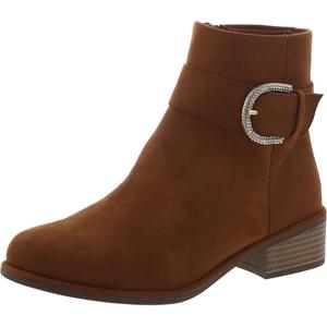 Steve Madden Girls Shoes Buckled Ankle Boot, Cognac, 3