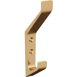 Amerock H37003CZ | Emerge Double Prong Decorative Wall Hook | Champagne Bronze Hook for Coats, Hats, Backpacks, Bags | Hooks for Bathroom, Bedroom, Closet, Entryway, Laundry Room, Office