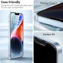 UNBREAKcable 2-Pack Screen Protector for iPhone 16e/14/13/13 Pro, Military-Grade Shatterproof Tempered Glass [9H+ Hardness] [Easy Installation Frame] [99.99% HD Clear] for Apple iPhone 13 Pro/13/14/16
