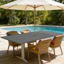 Rectangle Outdoor Tablecloth with Umbrella Hole and Zipper Waterproof Rectangle Fitted Tablecloth with Elastic Edge, Wipeable Outdoor Table Cover for Patio, Garden, Picnic 72" x 30"