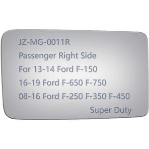 JZSUPER Towing Mirror Glass for 2008-2020 Ford F250 F350 F450 Super Duty 2016-2020 F650 F750 2013-2014 F150 Pickup Truck Convex Replacement (Lower & Passenger Right Side)
