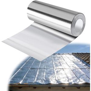 Aluminum Flashing Roll 8'' x 65' Aluminum Roof Flashing 0.2mm Thicked Roof Panels Metal Garden Preventing Roofing for Sealing Windows Doors Repair Installation