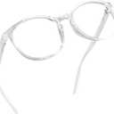LifeArt Round Blue Light Blocking Glasses, Computer Glasses, Gaming Glasses, TV Glasses for Women Men (Clear, No Magnification) (02_days_clear)