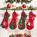 8Pcs Large Long Velvet Bows for Christmas Tree - Big 15.723.6 Inch Vintage Ribbon Bows, Xmas Tree Ornaments for Garland, Wreath, Fireplace, Door & Gift Wrapping, Holiday Home Decor Bows (Red)