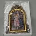 4x6 Ornate Arched Picture Frames,Vintage Gold Hand-Crafted Resin Photo Frame with Easel for Tabletop & Wall