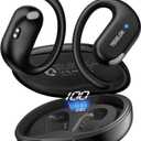 Open Ear Earbuds, 50H Open Ear Headphones Bluetooth 5.4, IPX6 Open Ear Buds Wireless with Adjustable Ear hook, Hi-res Stereo, AI Clear Call, Lightweight, Wireless Over Earbud for Workout, Gym, Running