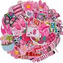 45 Pieces Pink Iron on Patch, Girls Iron on Patches Set, Sew on/Iron on Embroidered Patch Applique for Clothes, Dress, Hat, Jeans, DIY Accessories