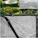 40% Aluminum Foil Shade Cloth 3 FT x 6 FT with Grommets & Ball Bungees, Heavy Duty Silver Reflective Sun Block Net Cover for Patio Garden Greenhouse Plant Shade