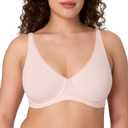 Bali Women's Underwire Bra, Cotton Collection 2-ply Underwire Bra, Moisture-Wicking, Full Coverage, Convertible Straps (34C, Light Buff)