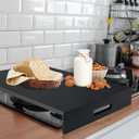 21. 2 x 14. 7 Inches Black Wooden Rv Stove Top Cover Stove Top Sink Cover Noodle Cutting Board for Electric Gas Burners Sink Noodle Board