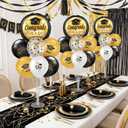 Kasyat 4 Set Glod and Black 2026 Graduation Table Centerpiece Balloon Stand Kit Congrats Grad Foil Balloons for Graduation Party Supplies Decorations