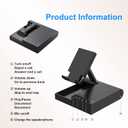 DOSS Cell Phone Stand with Bluetooth Speaker, 15W Wireless Charger and Anti-Slip Base,4-in-1 Function, 8H Playtime, Adjustable Holder, Compatible with Tablet (medium)