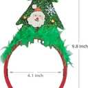 Christmas Headbands, Christmas Tree Headband with Santa Claus and Snowflakes, Costume Xmas Headbands for Adult Children Christmas Holiday Party Suppliers