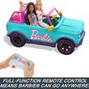 Barbie Hot Wheels RC SUV, Remote-Control Pink Vehicle That Fits 2 Fashion Dolls & Accessories, Includes Kid-Applied Stickers for Customization
