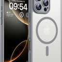 TOCOL Magnetic for iPhone 16 Pro Case, Upgraded Full Camera Protection, Compatible with Magsafe, Drop Protection, Translucent Matte Back Bumper for iPhone 16 Pro 6.3Inch (Gray)