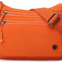 Pealwel Casual Crossbody Bag with Anti Theft Pocket - Women Lightweight Water-Resistant Purse Bag (Orange)