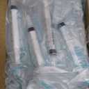 JOLLY PARTY 50 Pack 3ml Syringes with Caps, 3cc Syringe Needleless, Small Oral Syringe with Tip Cap Individually Wrapped for Scientific Labs, Liquid Measuring, Pet Feeding, Oil & Glue Dispenser