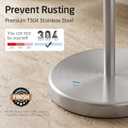 KES Toilet Paper Holder Stand 26" H (Taller Version), Free Standing Toilet Paper Roll Holder with Weighted Base for Bathroom, Rustproof SUS304 Stainless Steel Brushed Finish, BPH283S66-2